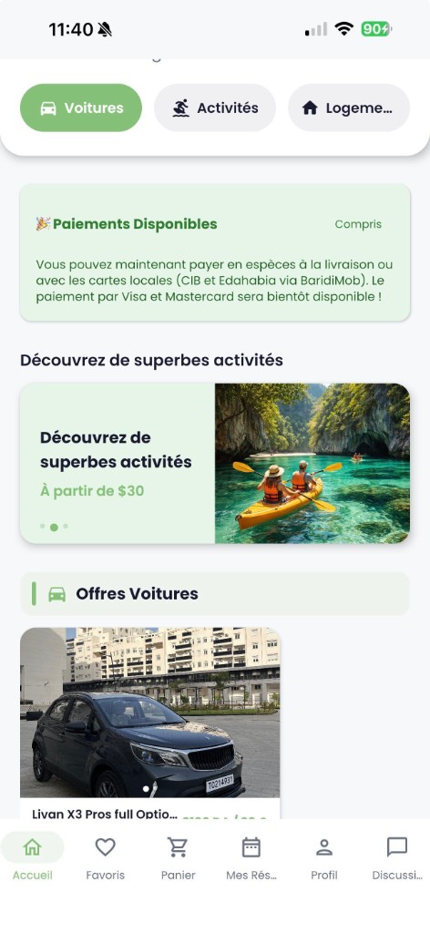 BookInDZ home screen